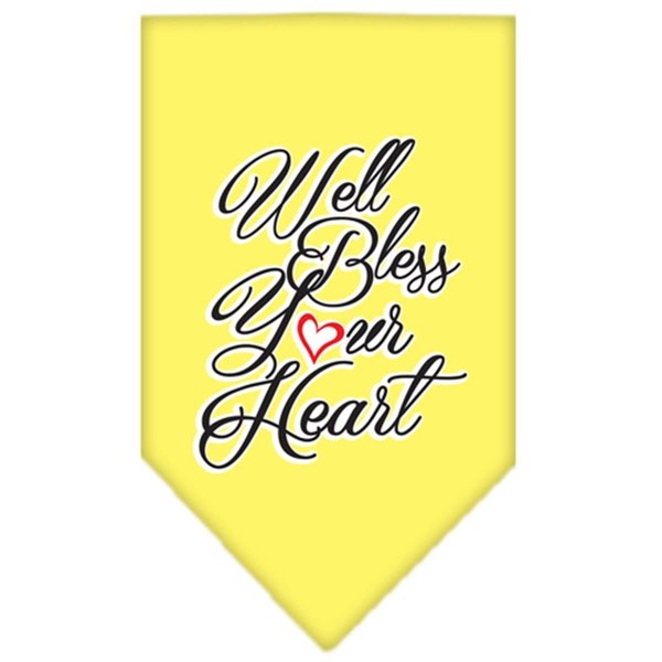 Mirage Pet Products Well Bless Your Heart Screen Print BandanaYellow Small 66-156 SMYW